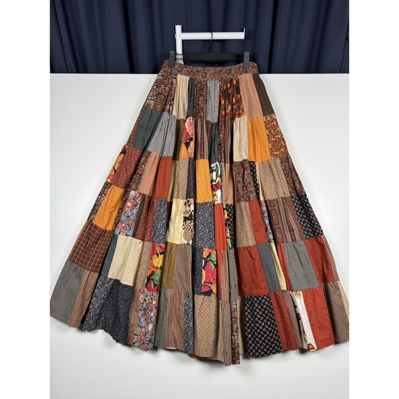 Lo Jo Creations Dresses & Skirts - Vintage 80s Lo Jo Creations Patchwork Long Skirt Multi-Color BOHO - 27" Waist